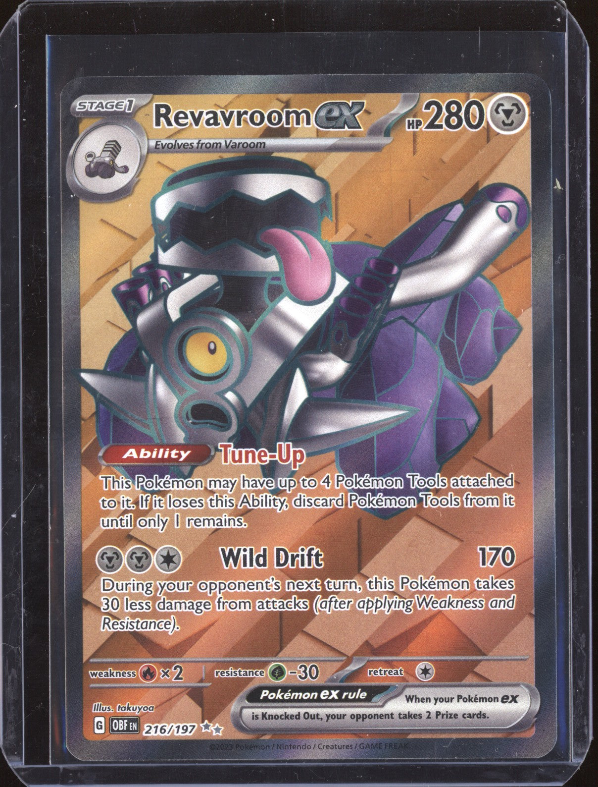 Revavroom ex 2023 Pokemon Obsidian Flames 216 Ultra Rare