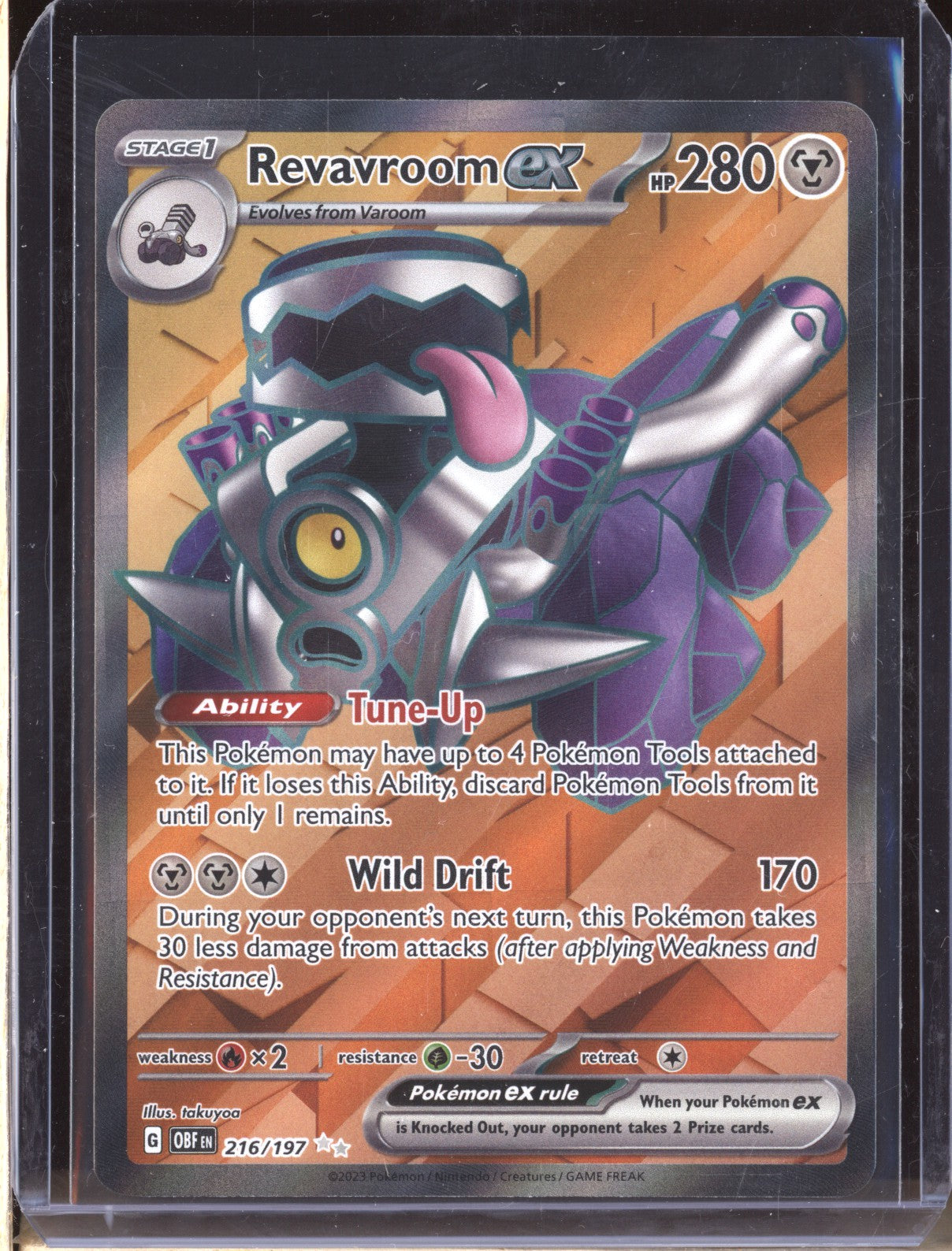 Revavroom ex 2023 Pokemon Obsidian Flames 216 Ultra Rare