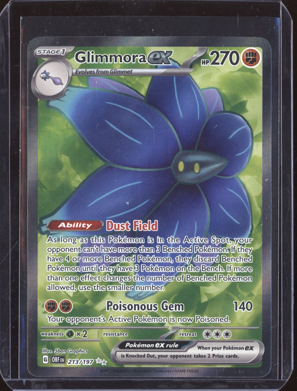 Glimmora ex 2023 Pokemon Obsidian Flames 213 Ultra Rare