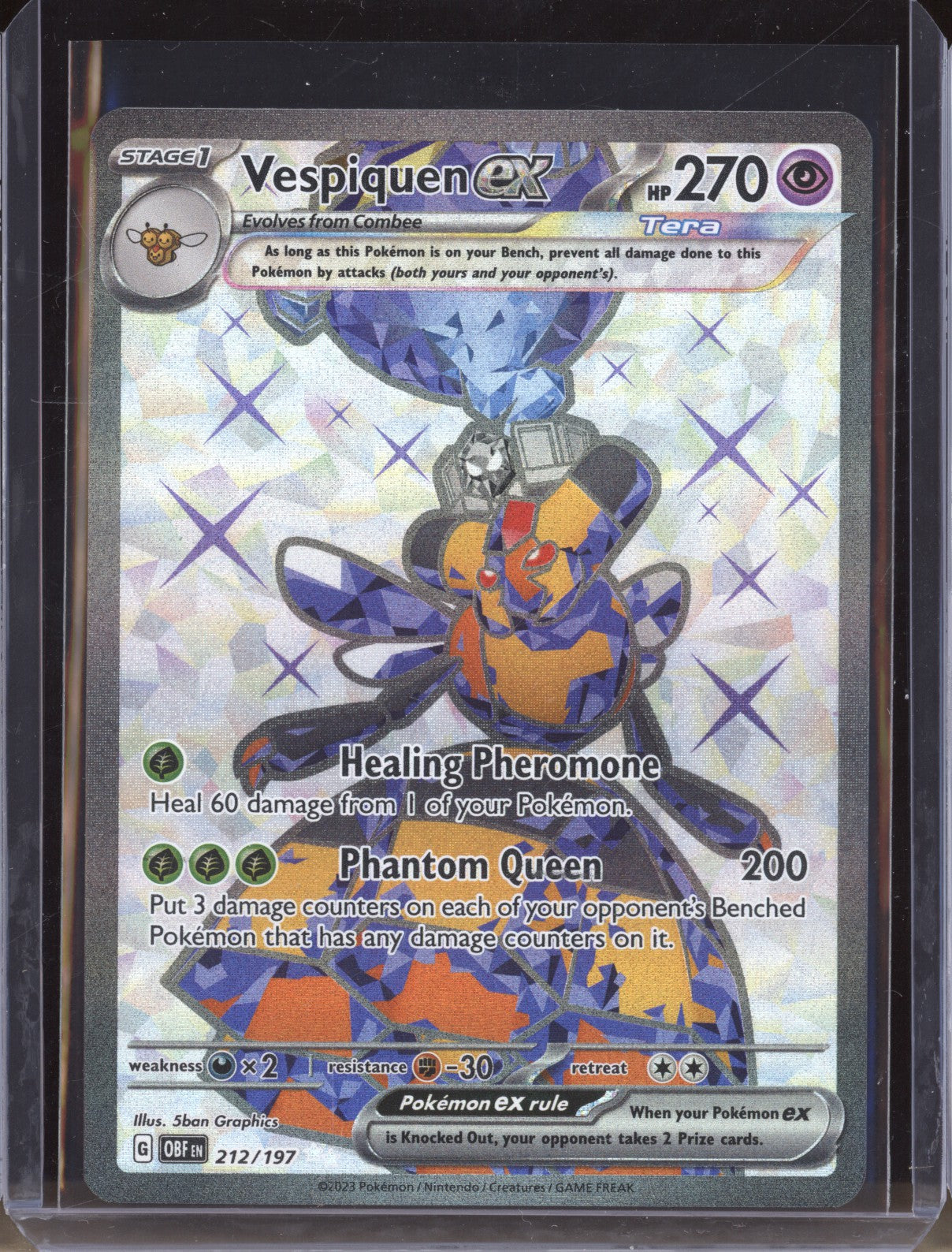 Vespiquen ex 2023 Pokemon Obsidian Flames 212 Ultra Rare