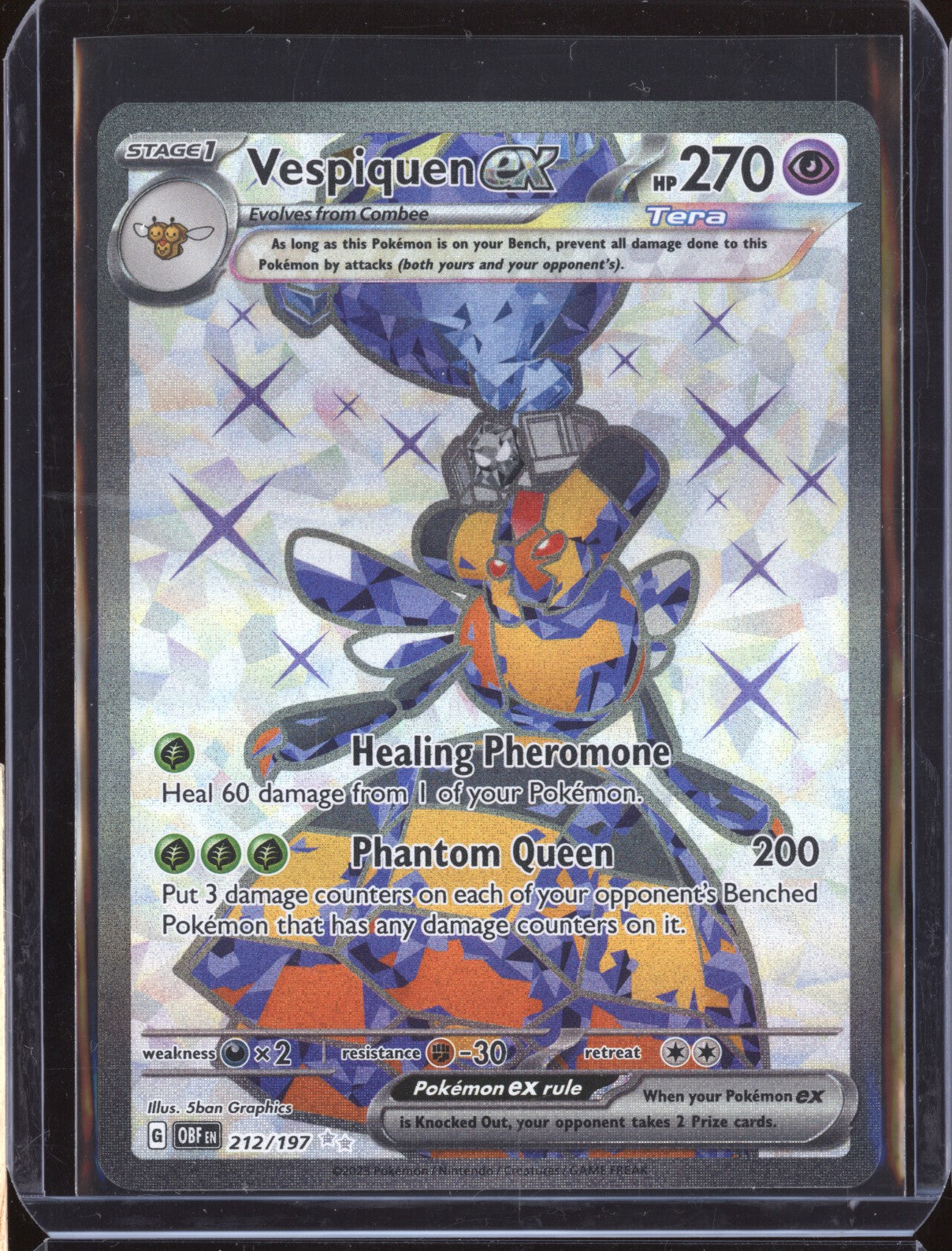 Vespiquen ex 2023 Pokemon Obsidian Flames 212 Ultra Rare