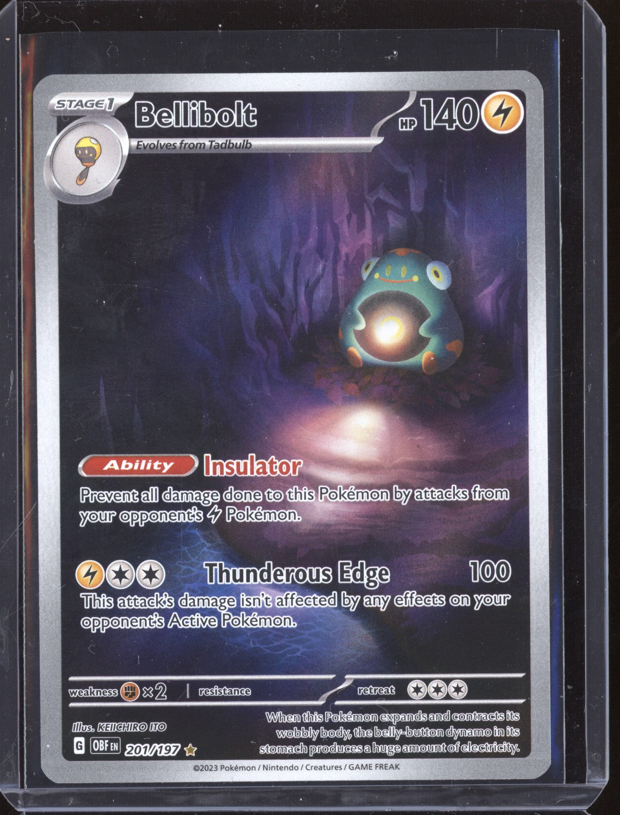 Bellibolt 2023 Pokemon Obsidian Flames 201 Illustration Rare