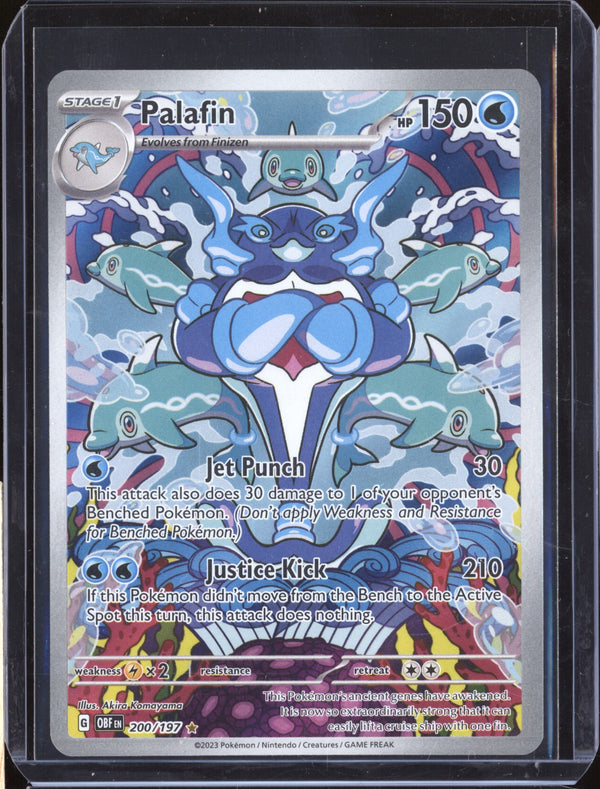 Palafin 2023 Pokemon Obsidian Flames 200 Illustration Rare