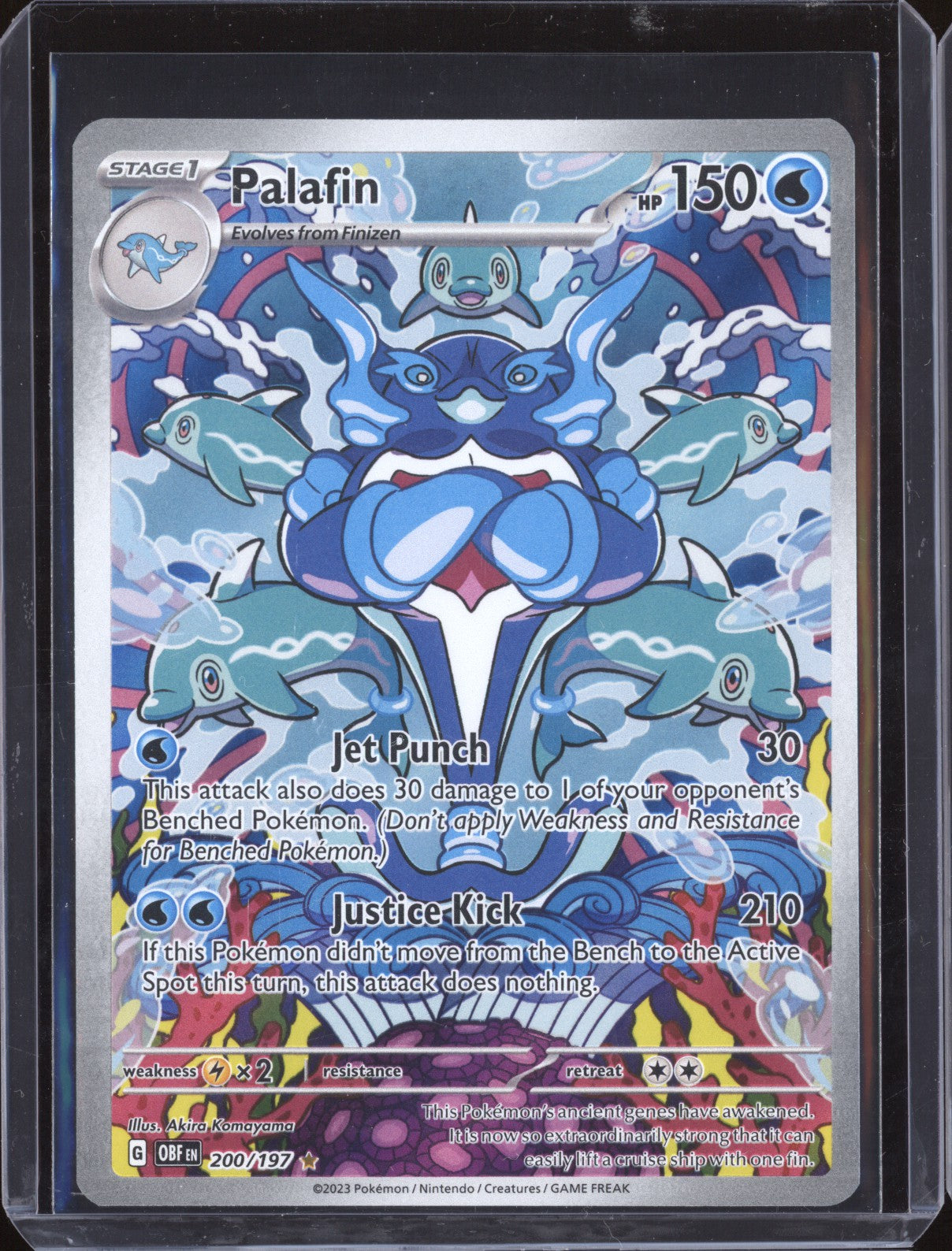 Palafin 2023 Pokemon Obsidian Flames 200 Illustration Rare