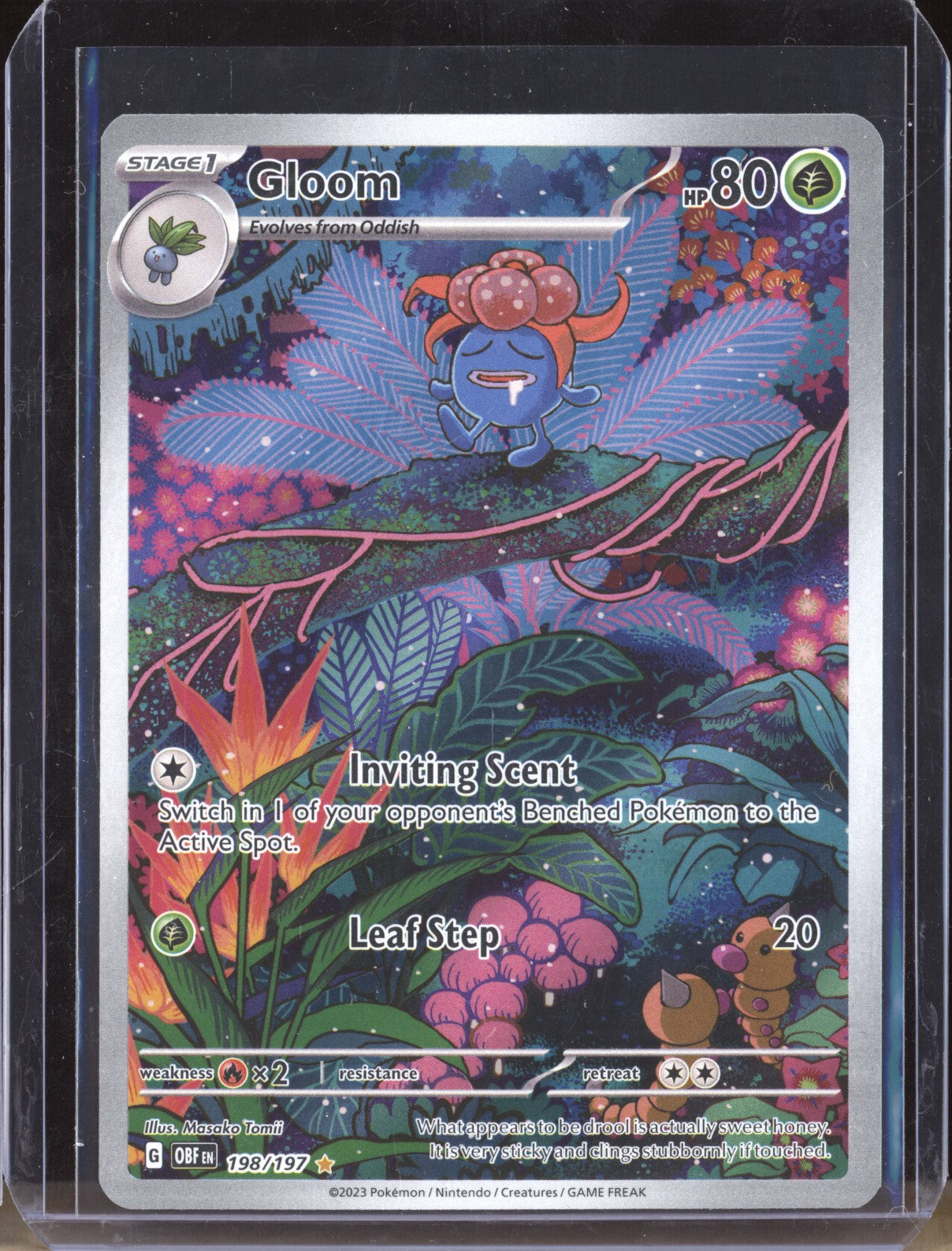 Gloom 2023 Pokemon Obsidian Flames 198 Illustration Rare