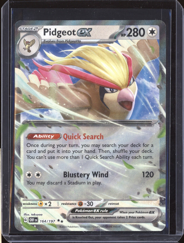 Pidgeot ex 2023 Pokemon Obsidian Flames 164 Double Rare