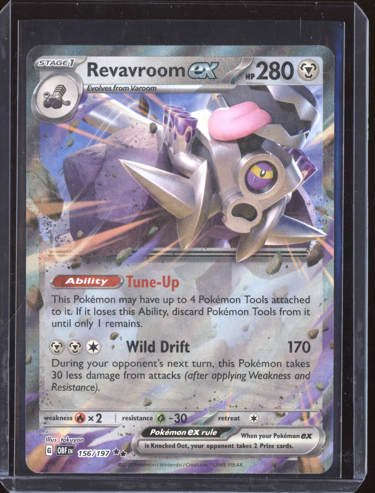 Revavroom ex 2023 Pokemon Obsidian Flames 156 Double Rare