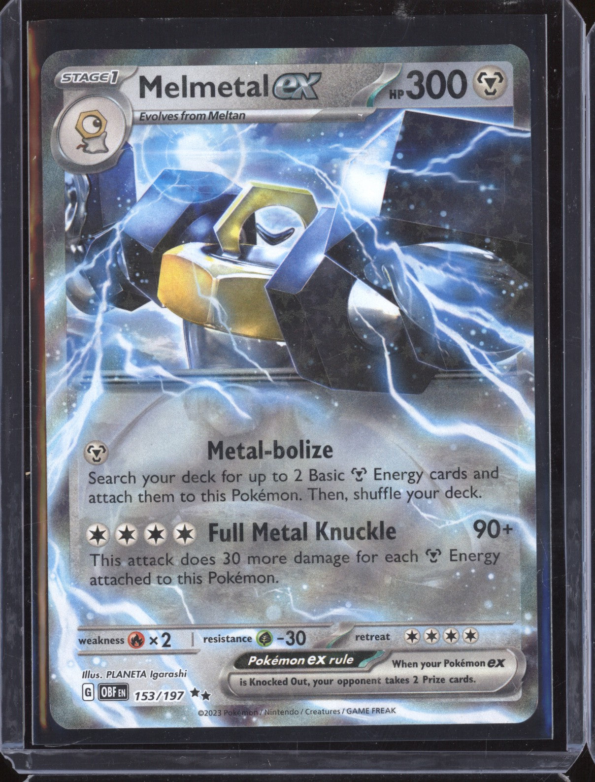 Melmetal ex 2023 Pokemon Obsidian Flames 153 Double Rare