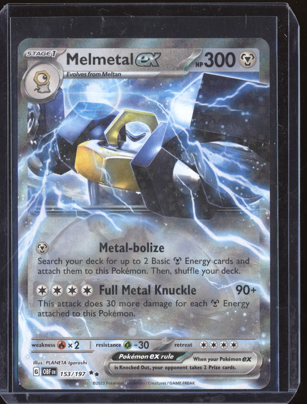 Melmetal ex 2023 Pokemon Obsidian Flames 153 Double Rare