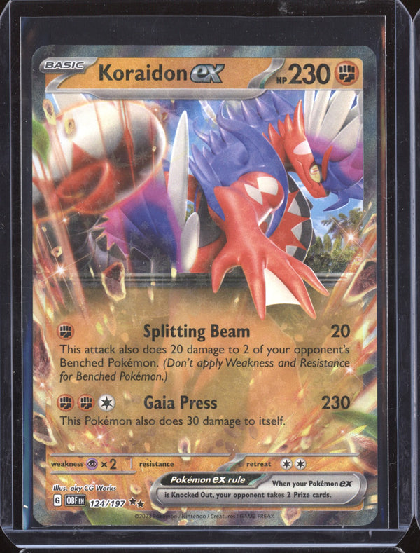 Koraidon ex 2023 Pokemon Obsidian Flames 124 Double Rare