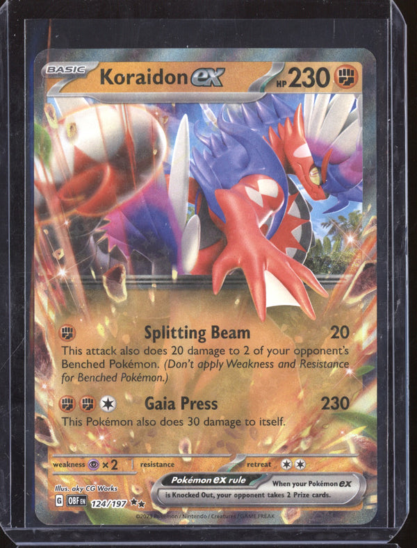 Koraidon ex 2023 Pokemon Obsidian Flames 124 Double Rare