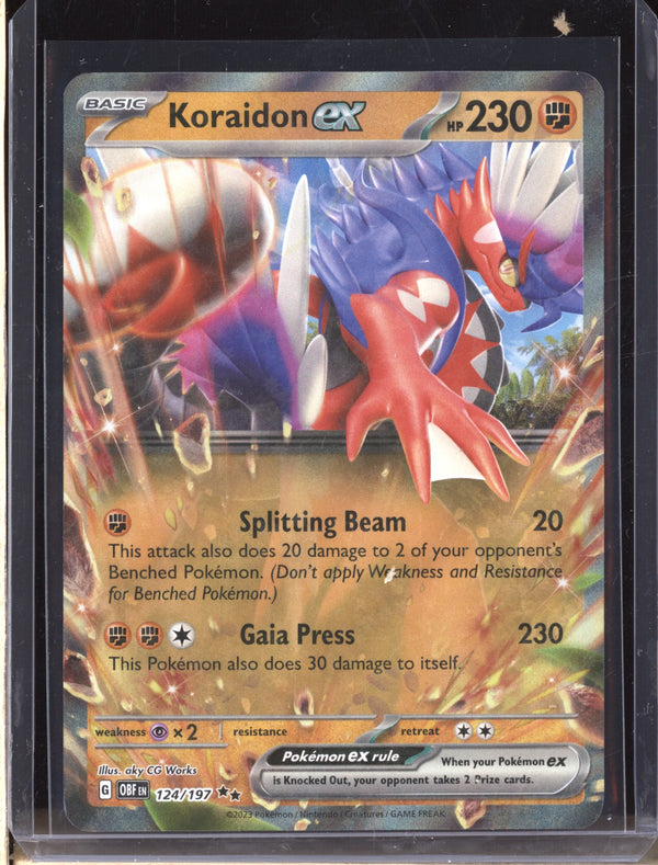 Koraidon ex 2023 Pokemon Obsidian Flames 124 Double Rare