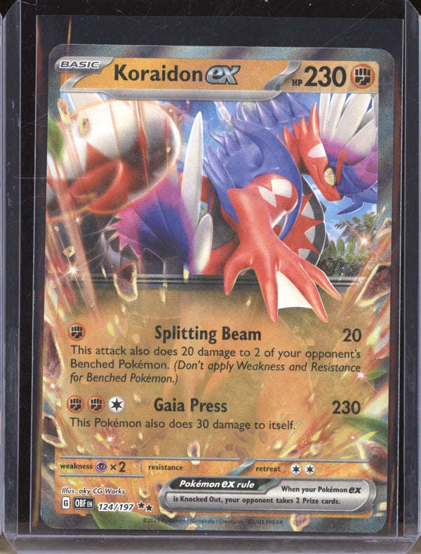 Koraidon ex 2023 Pokemon Obsidian Flames 124 Double Rare