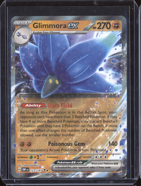 Glimmora ex 2023 Pokemon Obsidian Flames 123 Double Rare