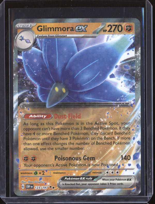 Glimmora ex 2023 Pokemon Obsidian Flames 123 Double Rare