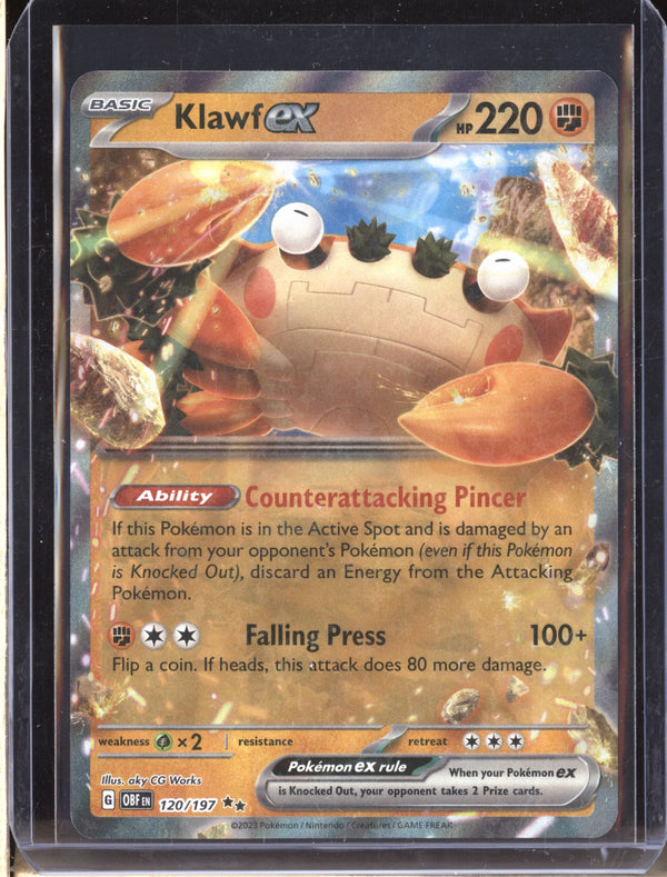 Klawf ex 2023 Pokemon Obsidian Flames 120 Double Rare