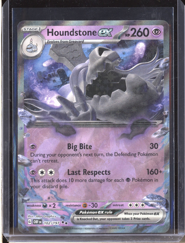 Houndstone ex 2023 Pokemon Obsidian Flames 102 Double Rare