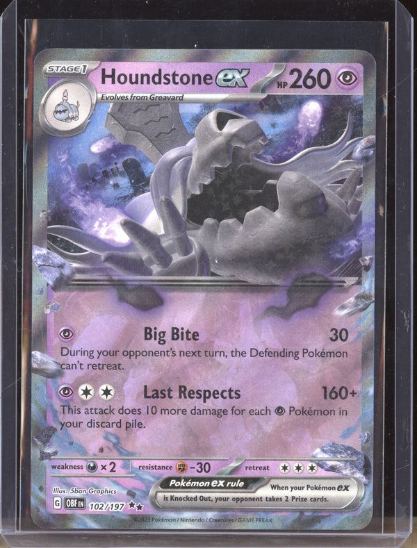 Houndstone ex 2023 Pokemon Obsidian Flames 102 Double Rare