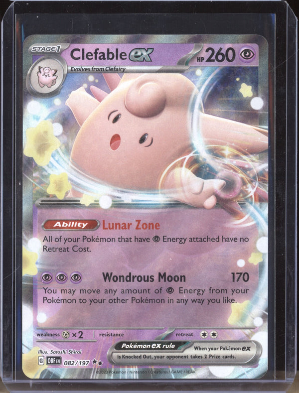 Clefable ex 2023 Pokemon Obsidian Flames 82 Double Rare