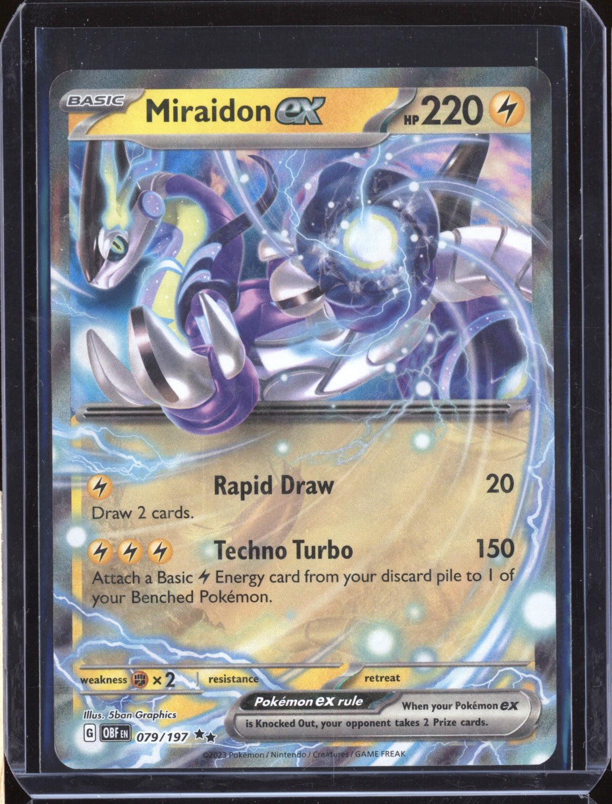 Miraidon ex 2023 Pokemon Obsidian Flames 79 Double Rare