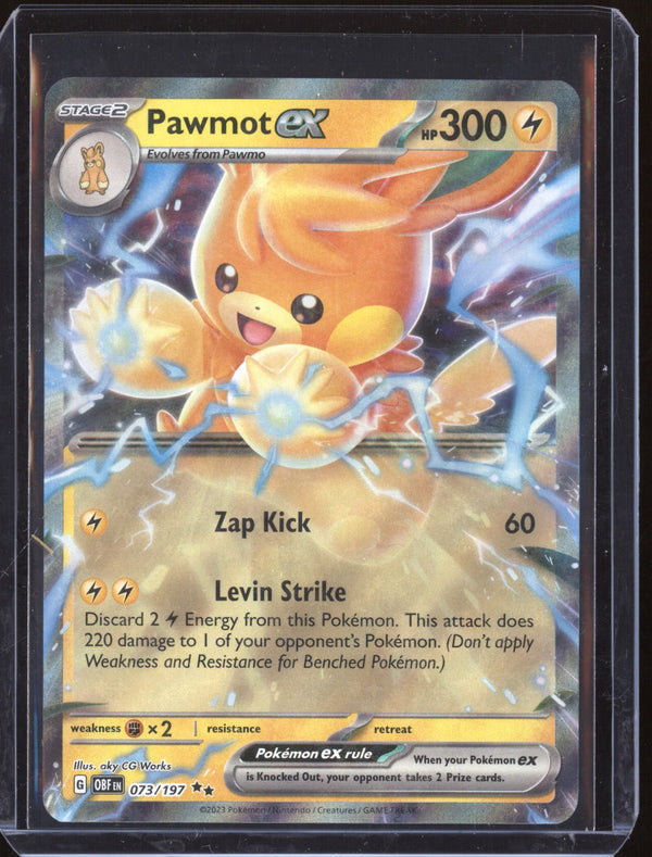 Pawmot ex 2023 Pokemon Obsidian Flames 73 Double Rare