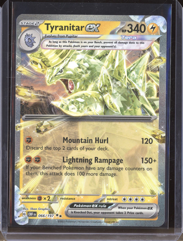 Tyranitar ex 2023 Pokemon Obsidian Flames 66 Double Rare