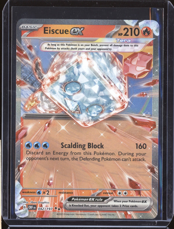 Eiscue ex 2023 Pokemon Obsidian Flames 42 Double Rare