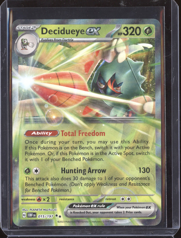 Decidueye ex 2023 Pokemon Obsidian Flames 15 Double Rare