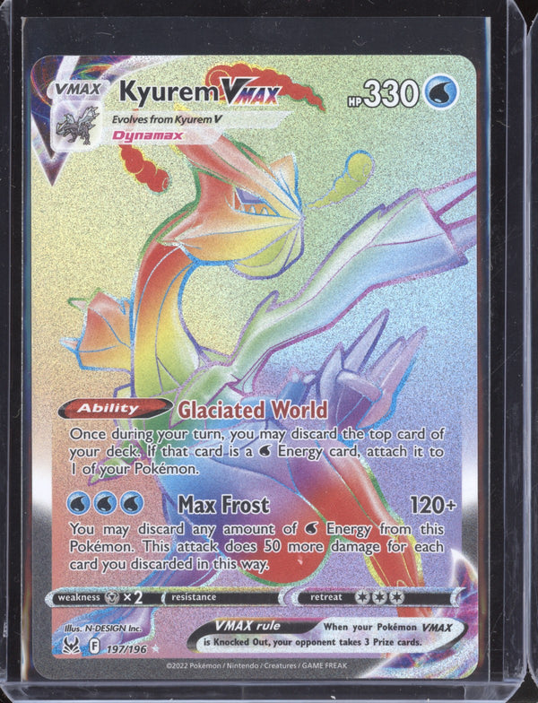 Kyurem VMax Rainbow Full Art 197/196 Pokemon Lost Origins