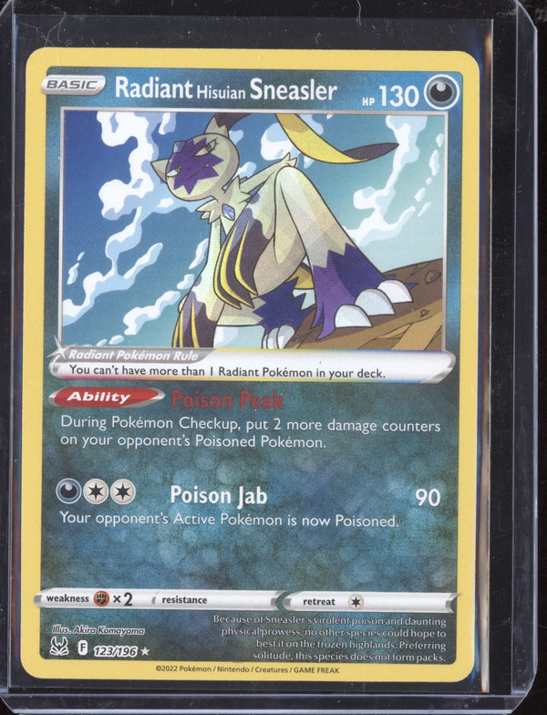 Radiant Hisuian Sneasler 123/196 Pokemon Lost Origins