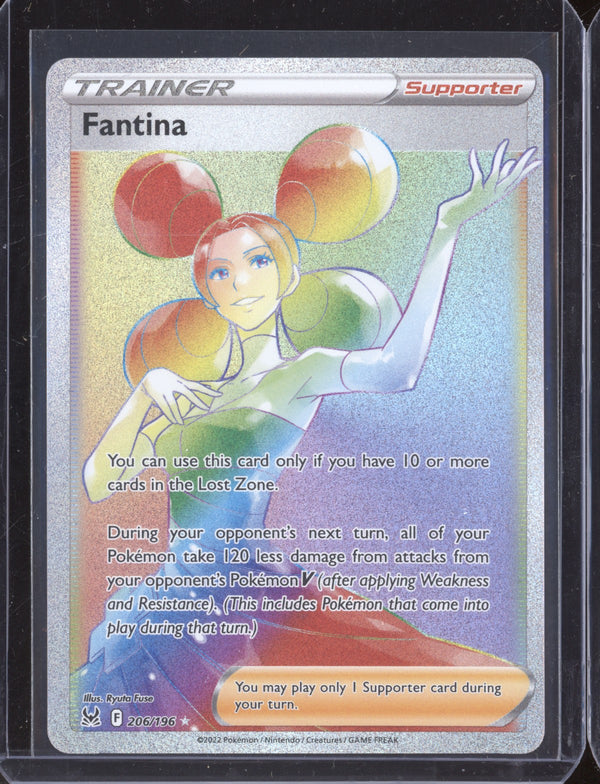 Fantina 206/196 Pokemon  Lost Origins Rainbow Full Art Trainer