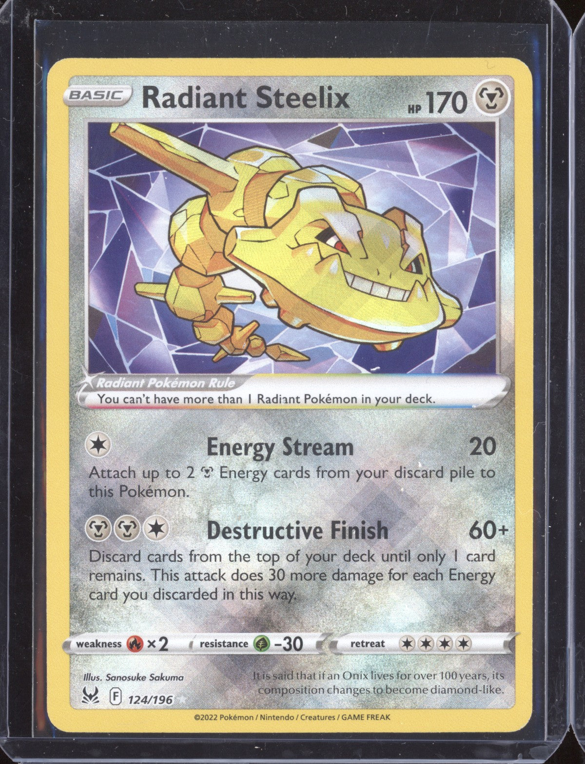 Radiant Steelix 124/196 Pokemon Lost Origins