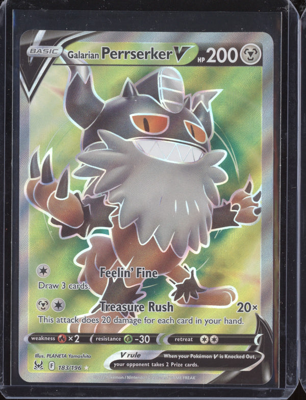 Galarian Perrserker V 183/196 Pokemon  Lost Origins Full Art