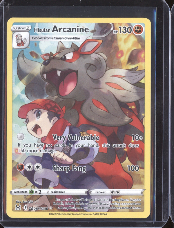 Hisuian Arcanine Full Art TG08/TG30 Pokemon Lost Origins