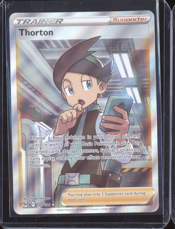 Thorton 195/196 Pokemon  Lost Origins Full Art Trainer