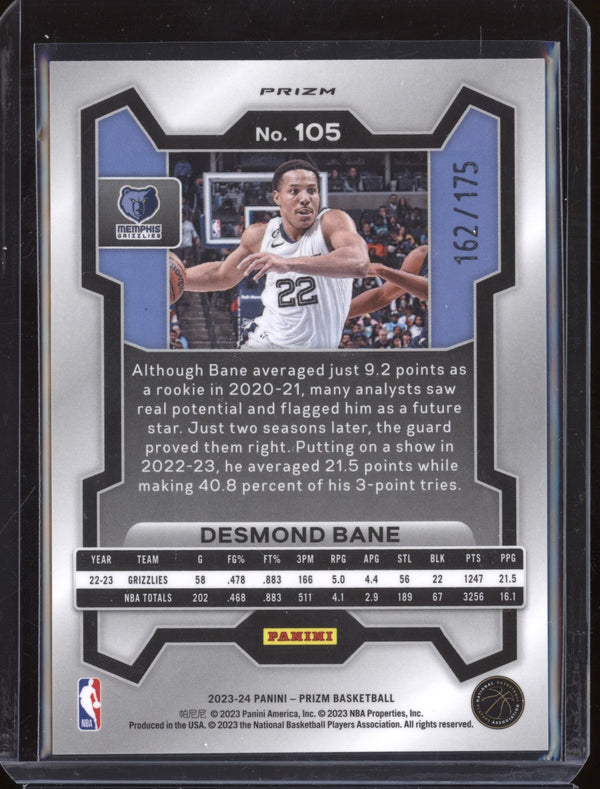 Desmond Bane 2023-24 Panini Prizm 105 White 162/175