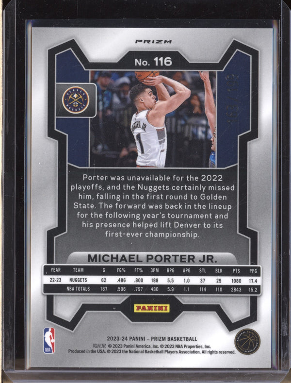 Michael Porter Jr  2023-24 Panini Prizm 116 Blue 163/199