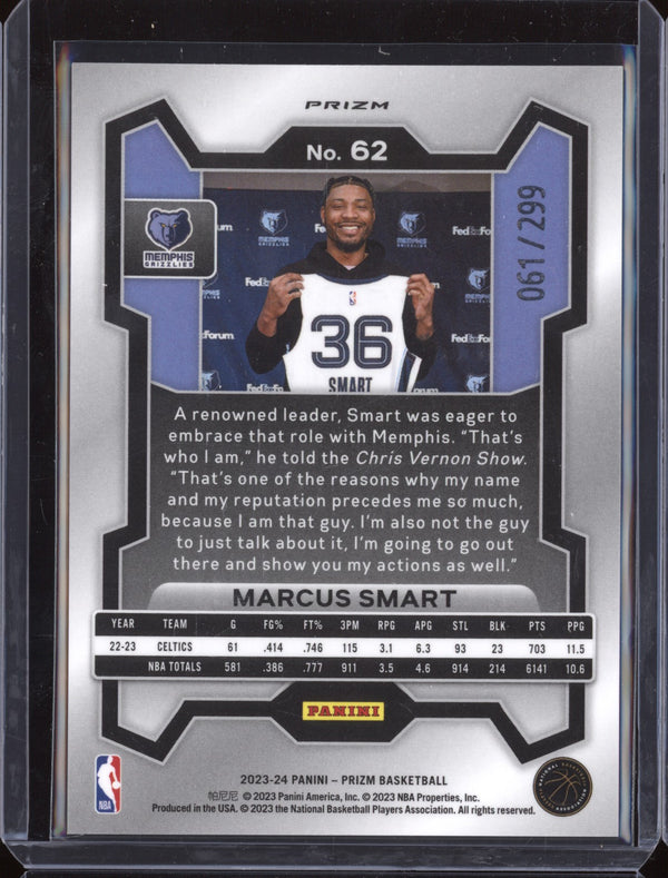 Marcus Smart 2023-24 Panini Prizm 62 Red 61/299