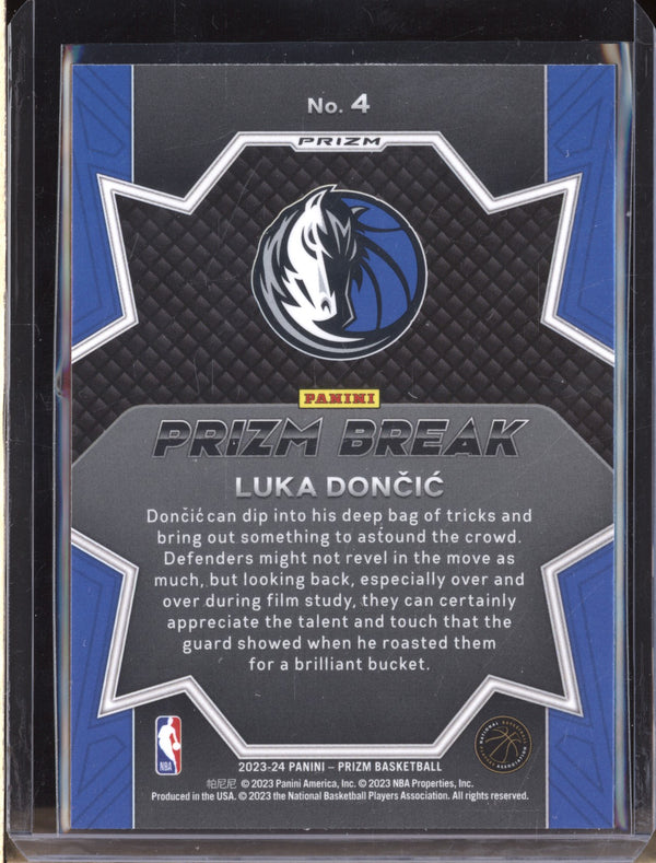 Luka Doncic 2023-24 Panini Prizm 4 Silver Prizm Break