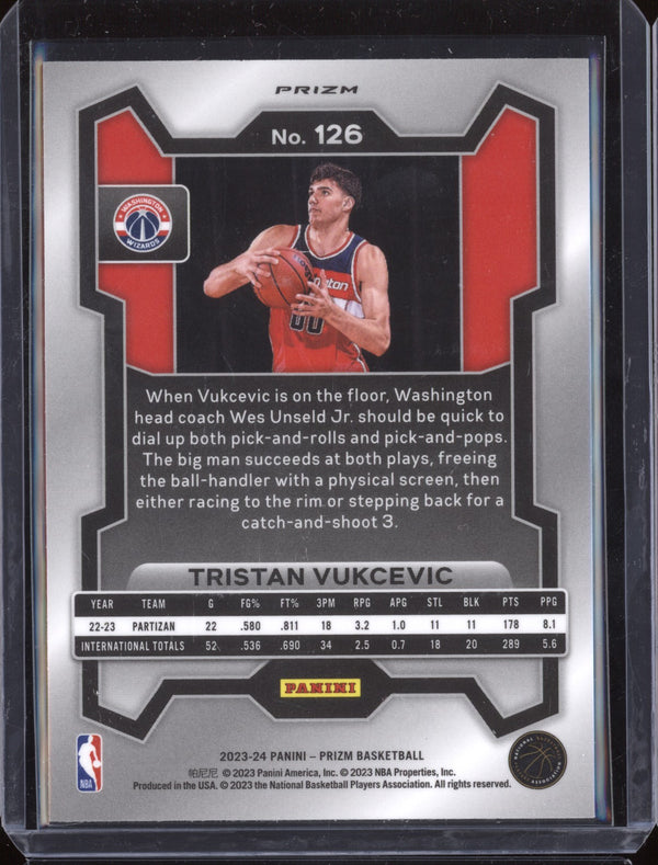 Tristan Vukcevic 2023-24 Panini Prizm 126 Silver RC