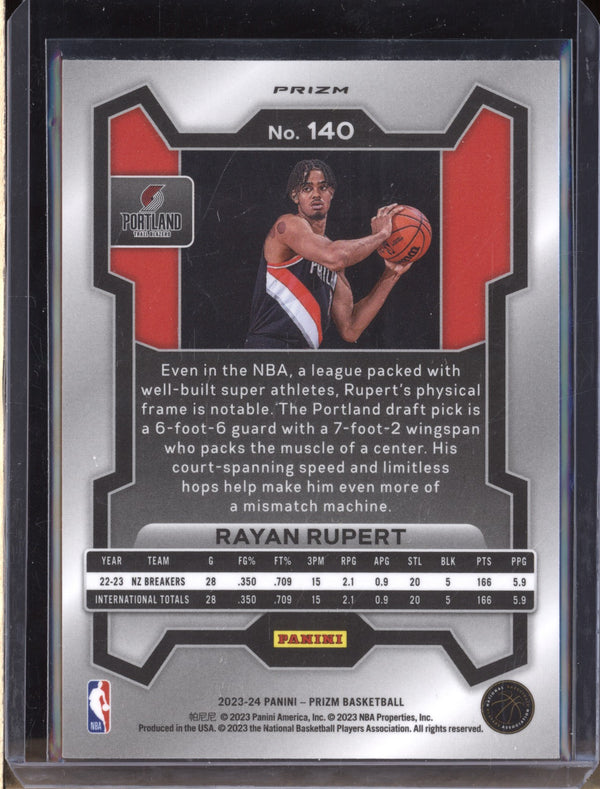 Rayan Rupert 2023-24 Panini Prizm 140 Silver RC