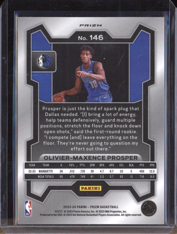 Olivier-Maxence Prosper 2023-24 Panini Prizm 146 Silver RC