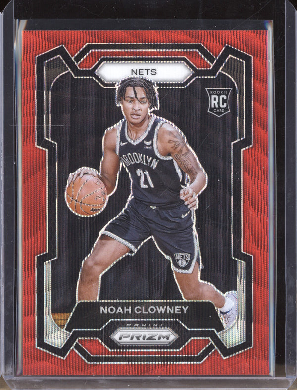 Noah Clowney 2023-24 Panini Prizm 165 Ruby Wave  RC