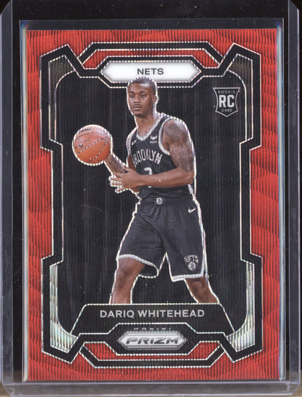 Dariq Whitehead 2023-24 Panini Prizm 175 Ruby Wave  RC