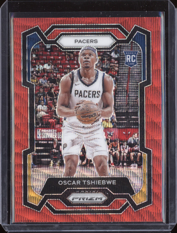 Oscar Tshiebwe 2023-24 Panini Prizm 292 Ruby Wave  RC