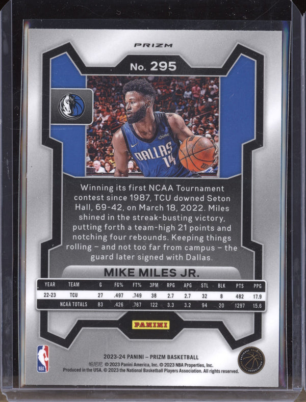 Mike Miles Jr 2023-24 Panini Prizm 295 Hyper RC