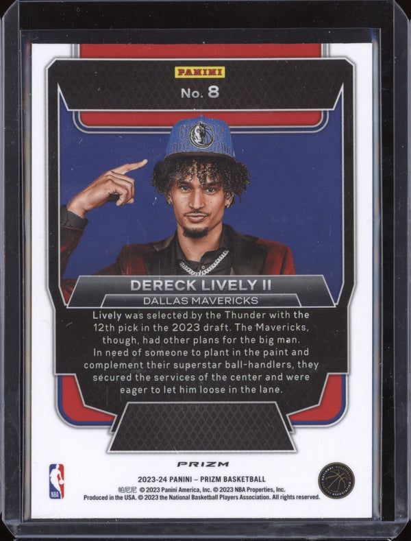 Dereck Lively II 2023-24 Panini Prizm 8 Silver Luck of the Lottery RC