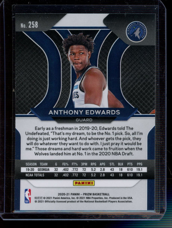 Anthony Edwards 2020-21 Panini Prizm RC