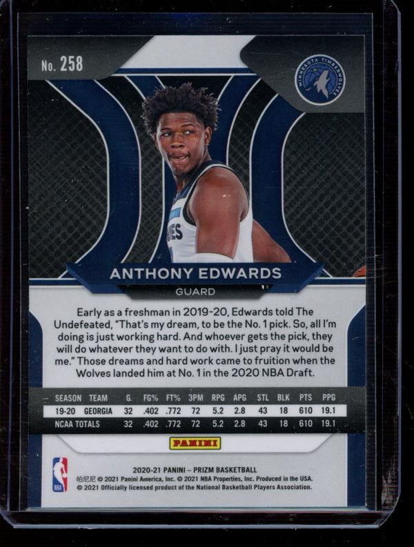 Anthony Edwards 2020-21 Panini Prizm RC