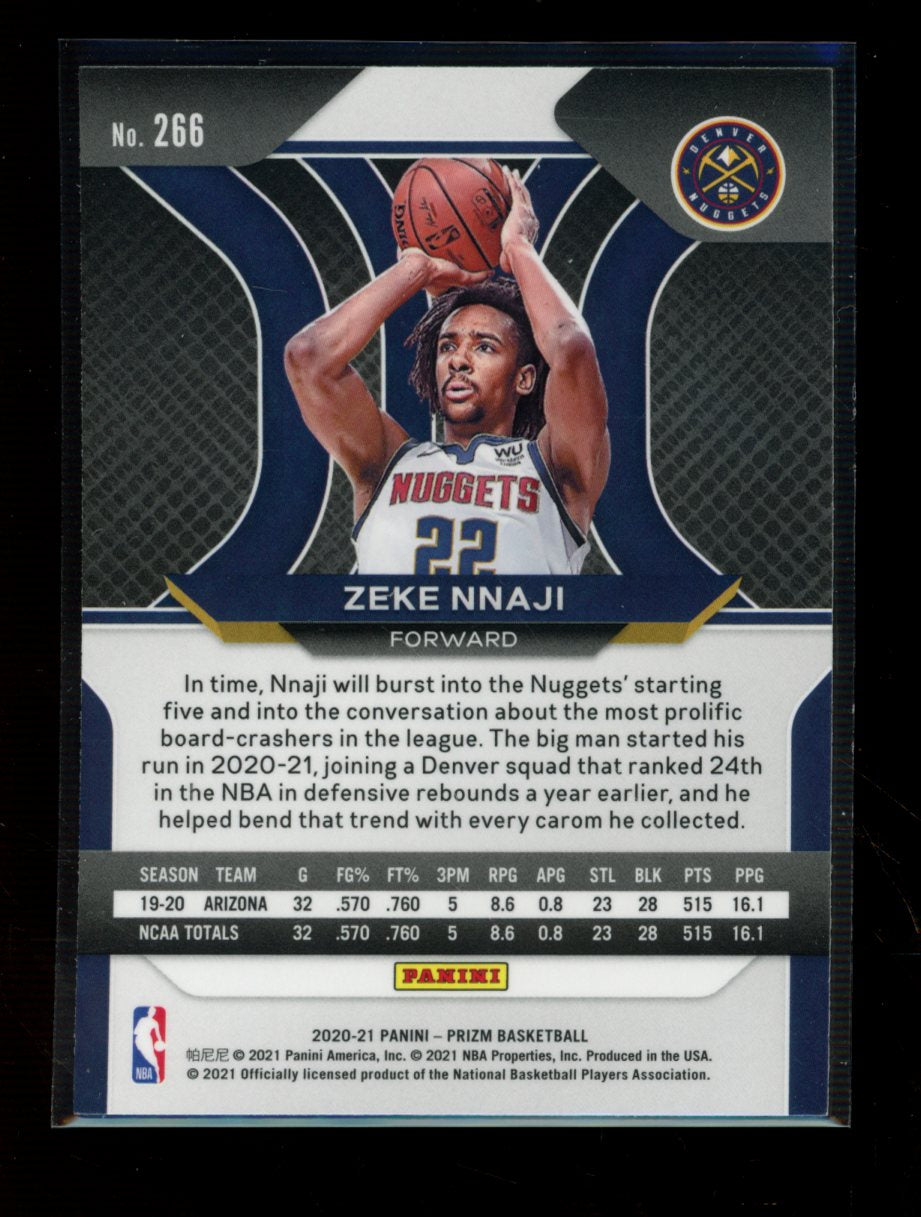 Zeke Nnaji 2020-21 Panini Prizm RC